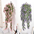 4PCS Artificial Hanging Lavender Plants Faux Vine Flowers Home Wedding Decor