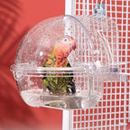 Round Hanging Bird Bath Tub for Cage – Plastic Parrot Bird Bath Bowl for Small Birds
