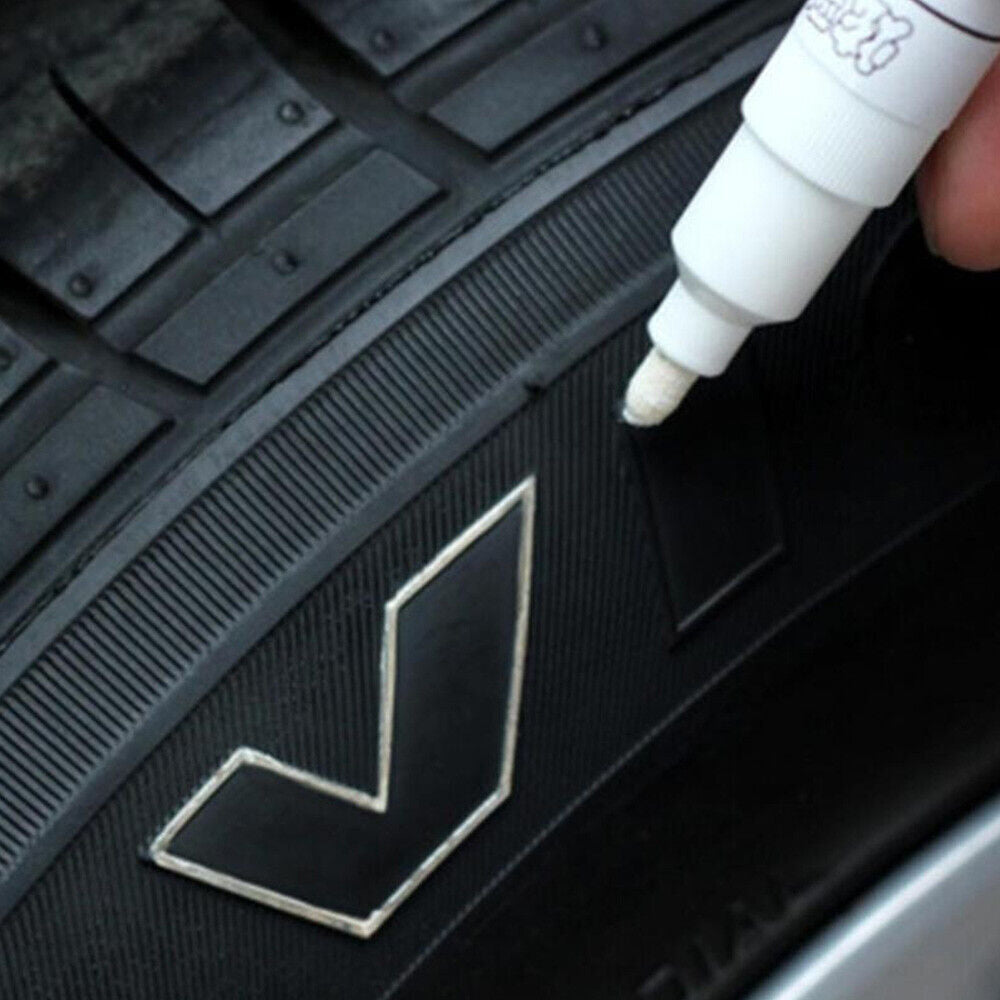 40pcs White Tyre Paint Marker Pens | Waterproof Tire Tread Marking Pens for Car & Motorcycle