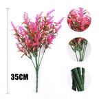 30PCS Artificial Lavender Flowers – UV Resistant Outdoor Faux Plants Garden Decor