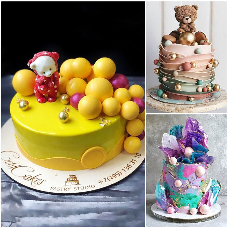 3PCS Semi Sphere Silicone Chocolate Mould Set - Half Round Dome Bakeware for Baking and Desserts