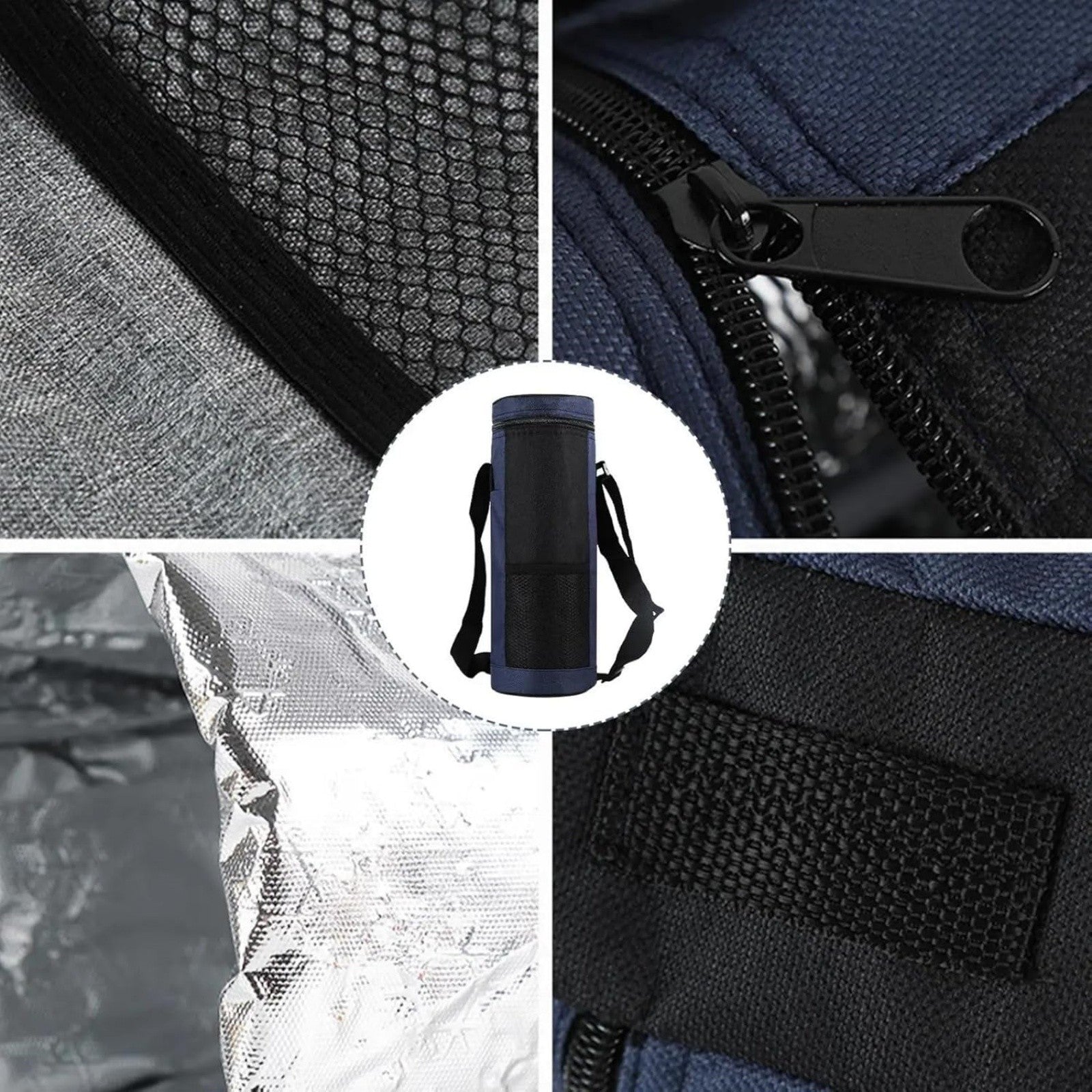 2pcs Insulated Wine Bottle Tote Bags | Portable Wine Cooler Carrier with Handle & Strap