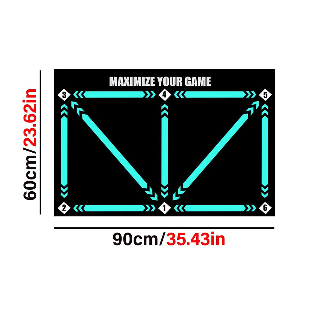 2 Pack Soccer Training Mat – Non Slip Football Dribbling and Footwork Practice Mat for Kids and Adults