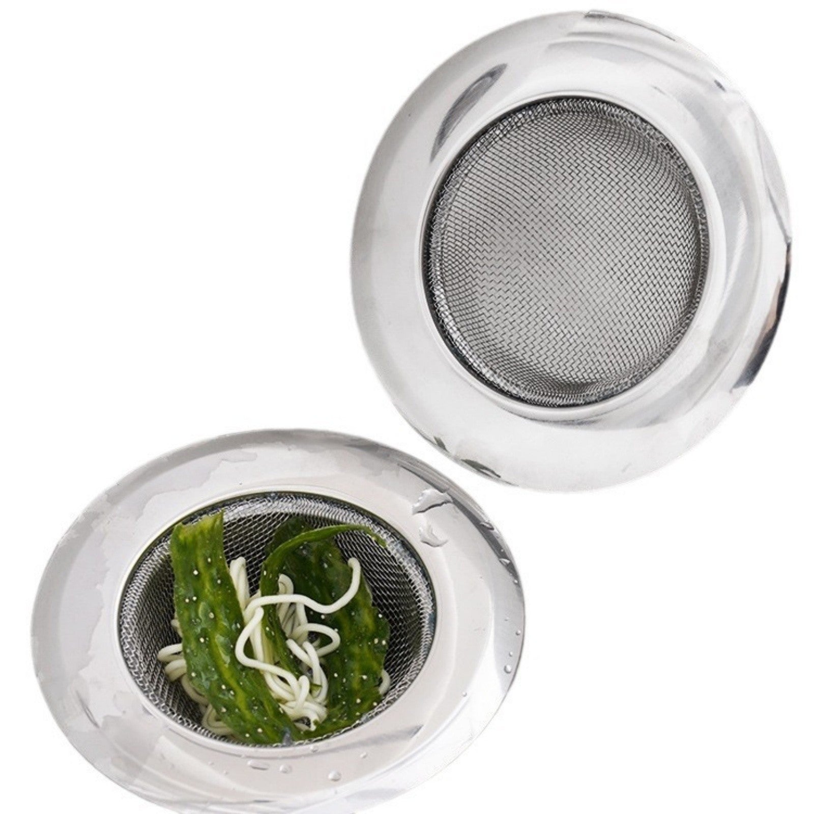 8PCS Stainless Steel Kitchen Sink Mesh Strainer - Waste Plug Filter Drain Stopper Set