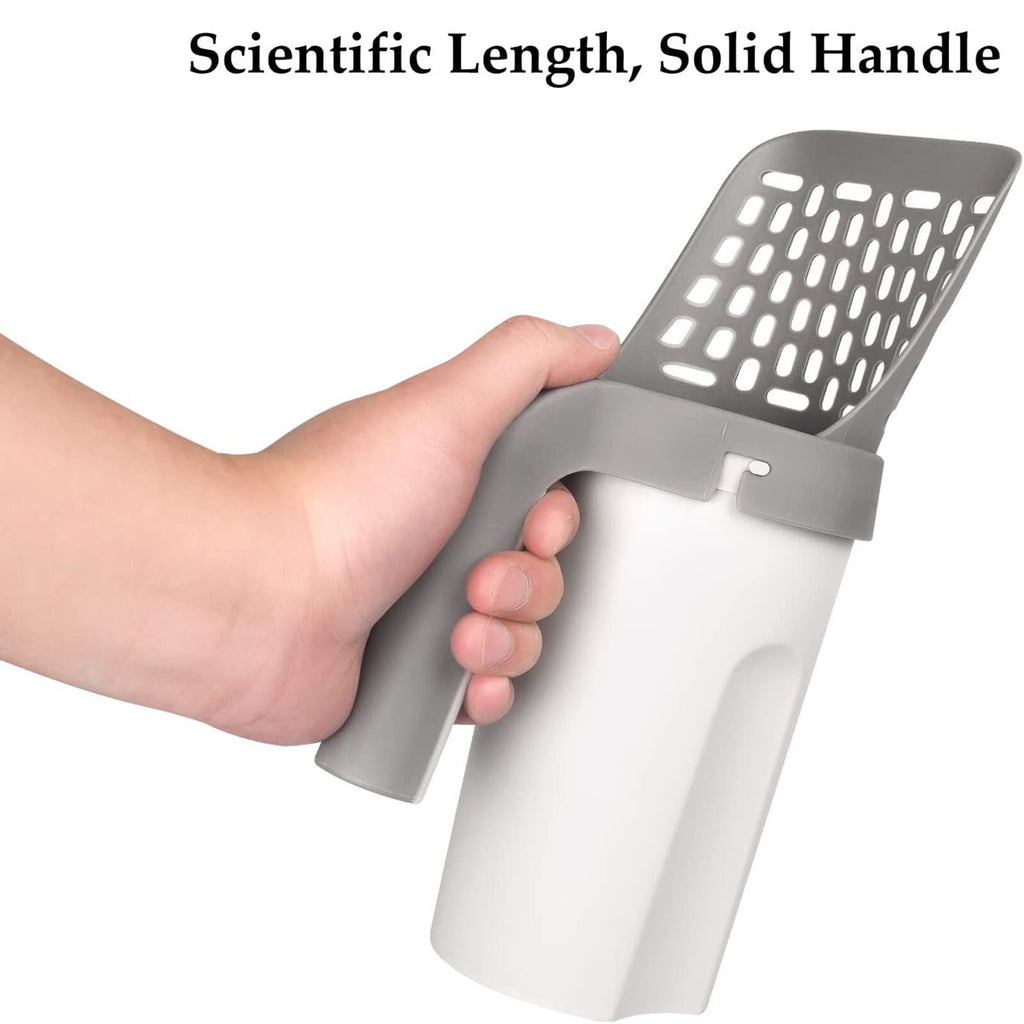 Cat Litter Scoop with Integrated Holder | Detachable Pet Litter Shovel Sifter