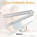 Wooden Writing Pencils And Foldable Straight Ruler Kit For School Daily‑use