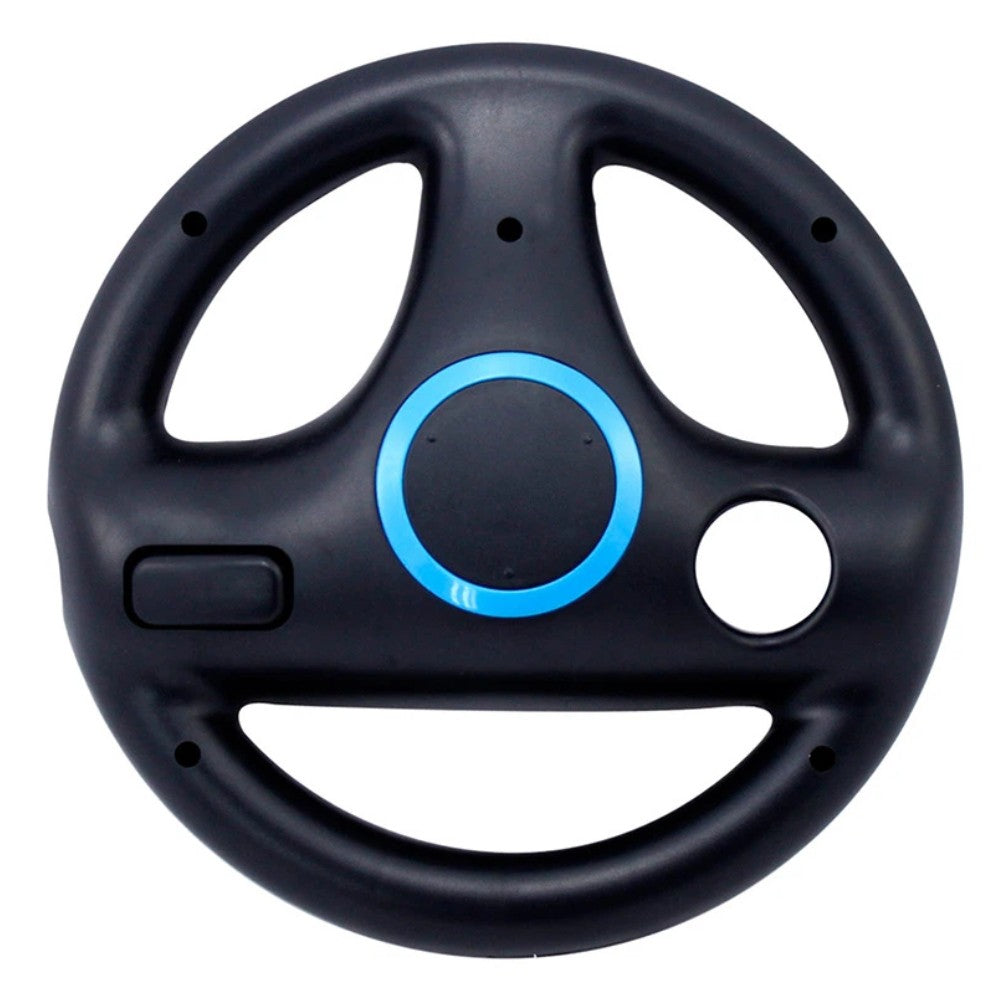 Black Wii steering wheel front