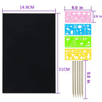 70pcs Rainbow Scratch Paper Art Set | Magic Scratch Drawing Craft Kit for Kids