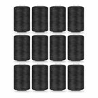 8pcs Polyester Sewing Thread Spools 500m | Black & White Quilting Embroidery Thread Set