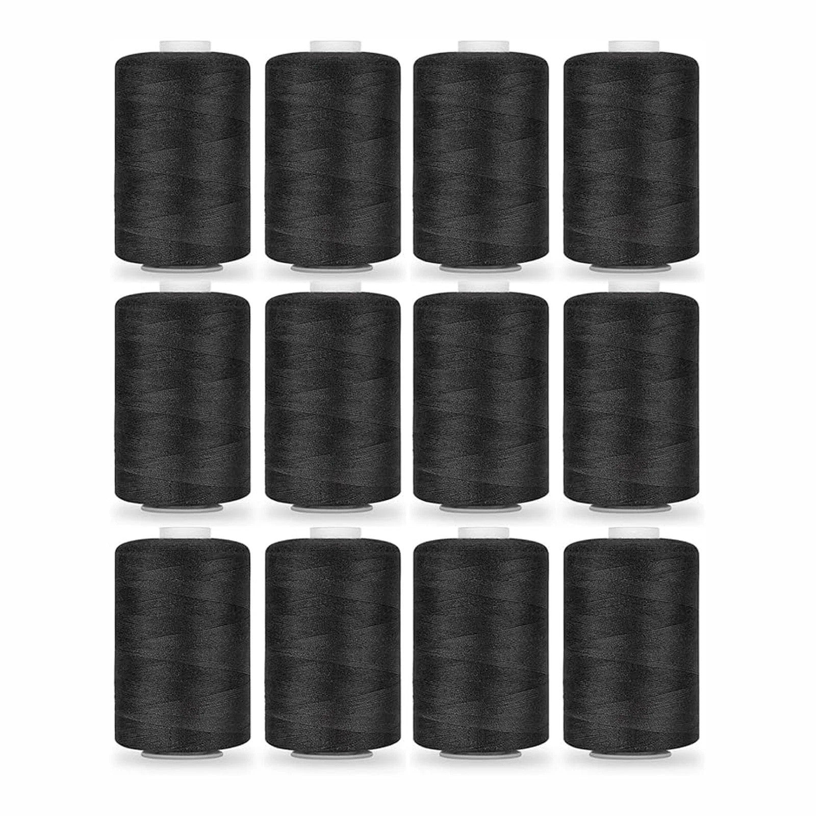 8pcs Polyester Sewing Thread Spools 500m | Black & White Quilting Embroidery Thread Set