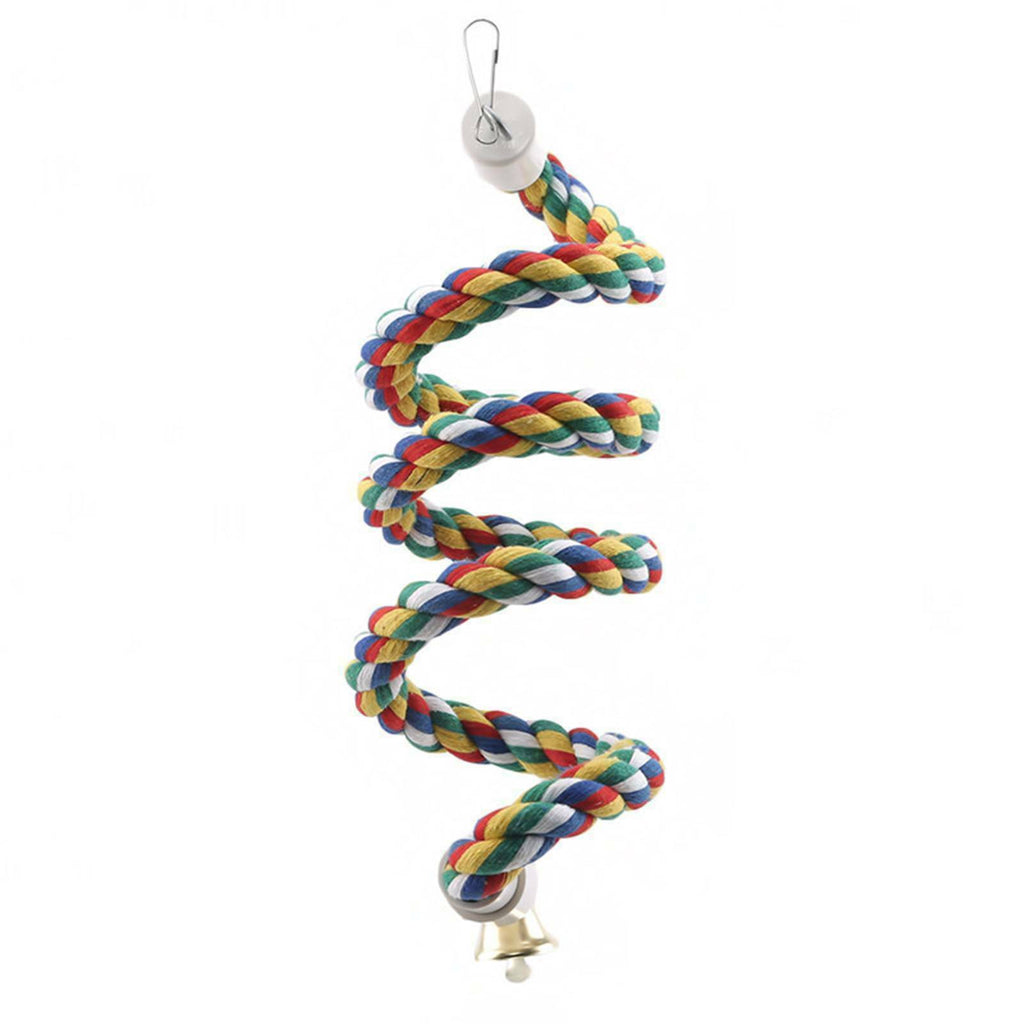 Parrot Rope Perch Bird Toy | Colorful Cotton Climbing Perch for Cage (0.5m–2.0m)