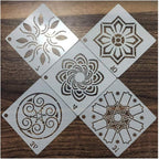 72PCS Mandala Painting Stencils DIY Drawing Templates Craft Scrapbooking Tool