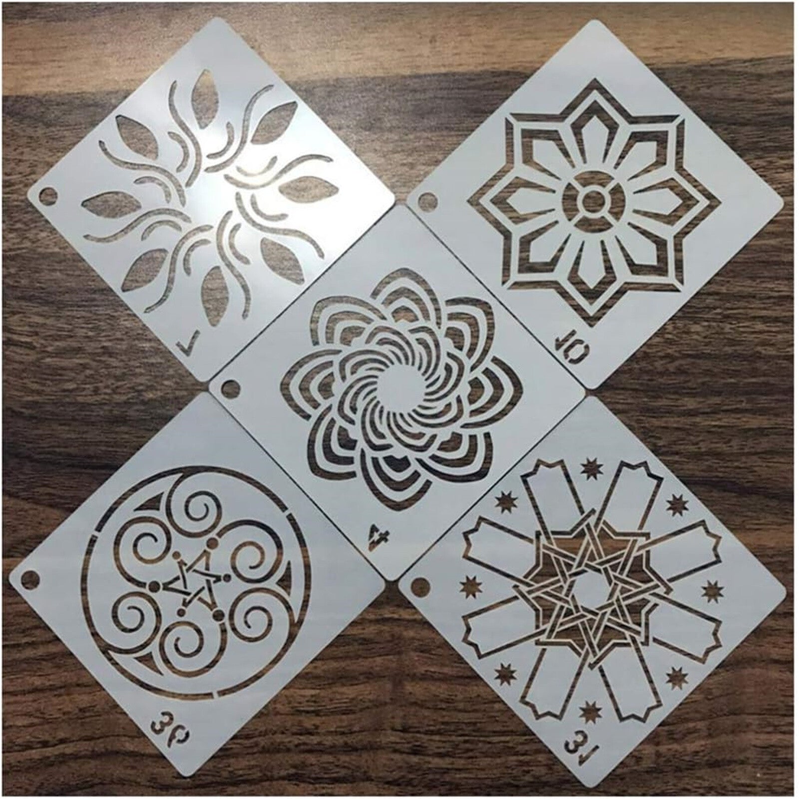 72PCS Mandala Painting Stencils DIY Drawing Templates Craft Scrapbooking Tool