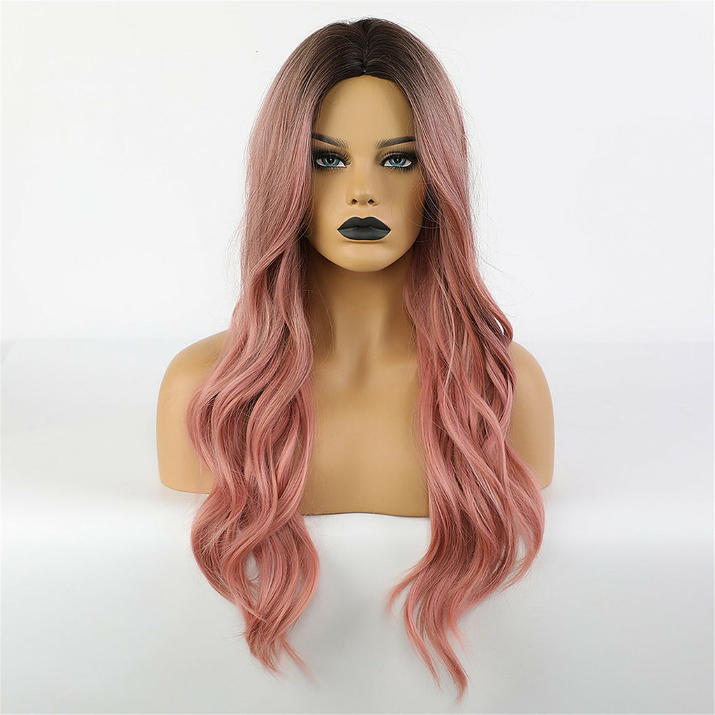 Two pack of pink synthetic wigs