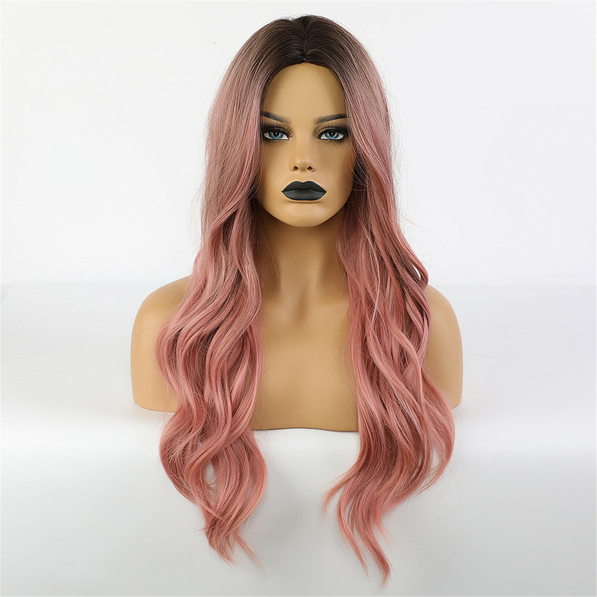 Two pack of pink synthetic wigs