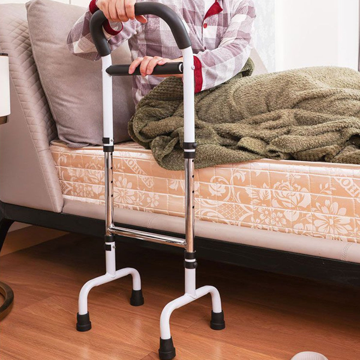 Adjustable Lift Assist Handle Elderly Bedside Toilet Safety Rail Non-Slip Mobility Support