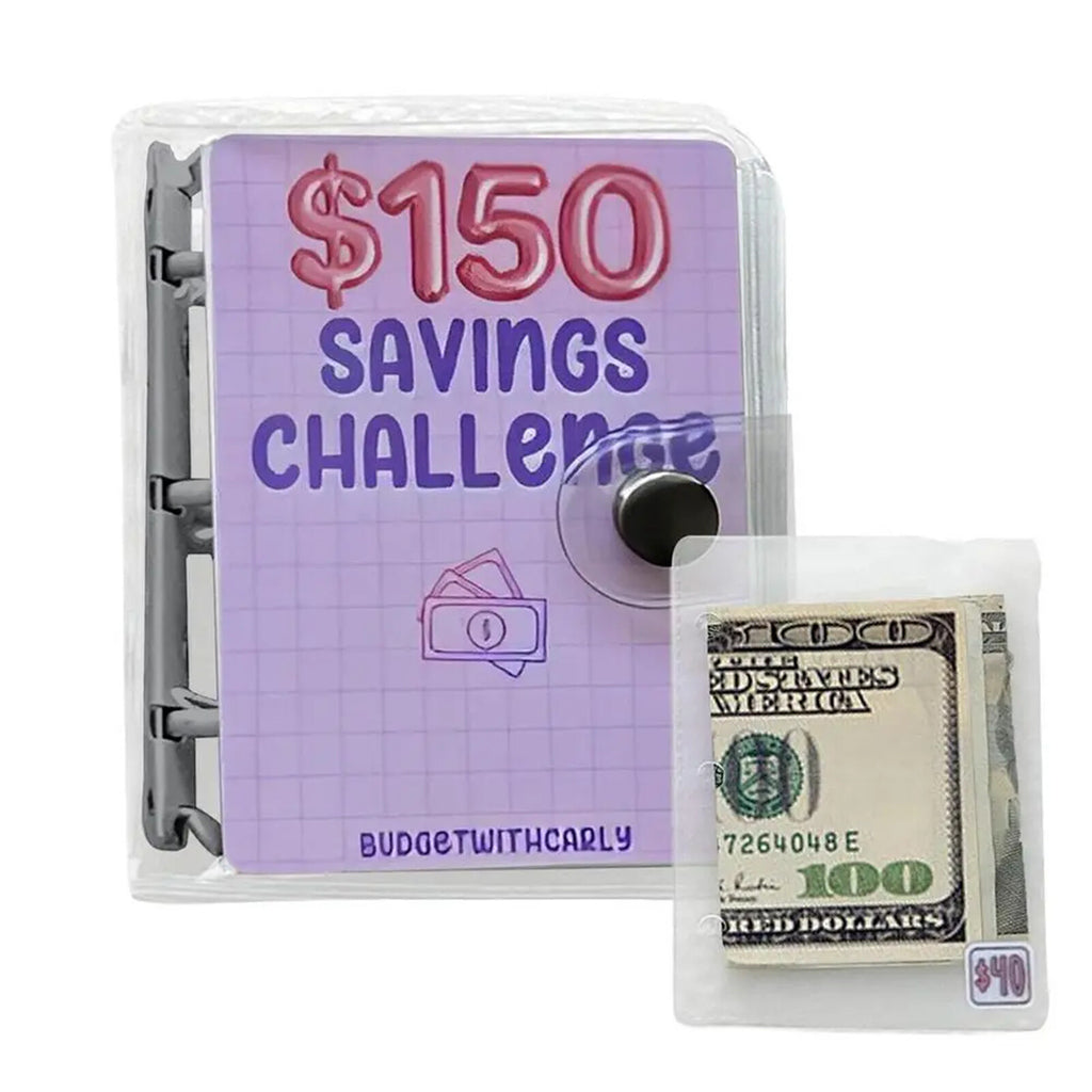 2 Pack Money Saving Challenge Binder – Mini Budget Envelope Savings Book for Cash Budgeting and Financial Goals