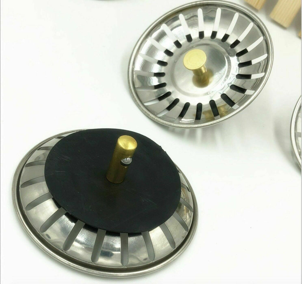 Stainless Steel Kitchen Sink Strainer – Drain Filter Waste Plug Stopper (80mm)