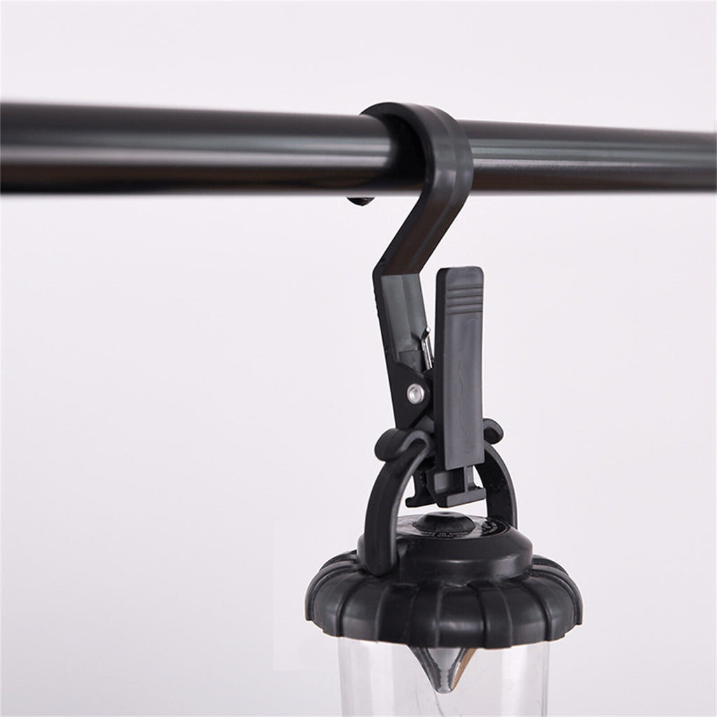 4PCS Outdoor Tent Canopy Clip Hooks - Camping Cloth Clamp Holder Accessories