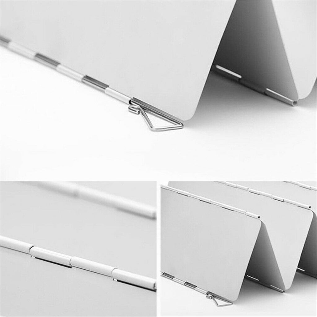 30 Plate Aluminum Alloy Camping Stove Wind Shield | Foldable BBQ Cooker Windscreen