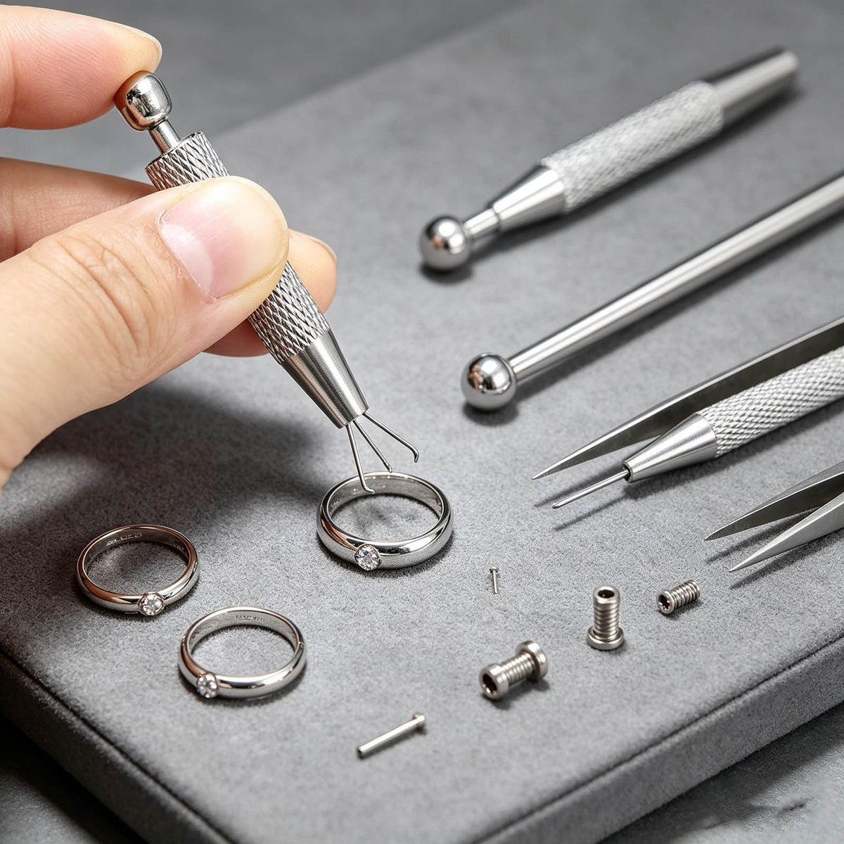UP 4x Aluminum Alloy Piercing Grabber Tool Ball Bead Holder Claw Jewellery Tools
