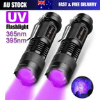 UV LED Blacklight Flashlight 395nm Portable Inspection Torch – Currency & Pet Stain Detector