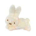 Mini rabbit squishy toy with pearl finish – single stocking filler option