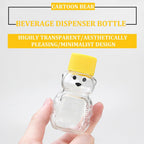 10PCS 60ml Plastic Empty Honey Bear Bottle Squeeze Bear Jar Storage Kit w/ Brush