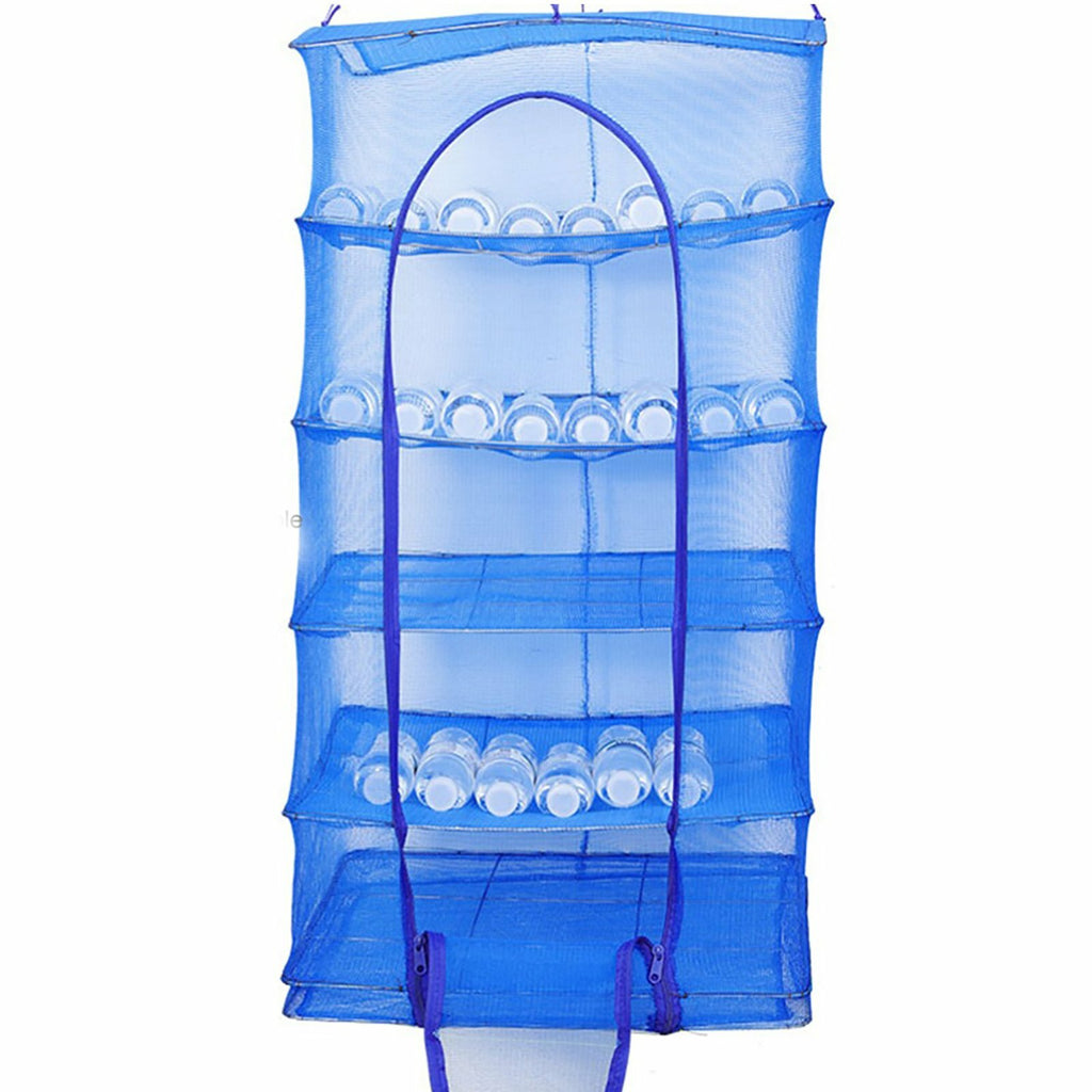 5-Tier Hanging Food Drying Net Rack – Air Dry Mesh Dehydrator for Herbs, Vegetables, Fish and Jerky (50×50×95cm)