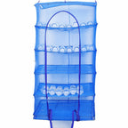 5-Tier Hanging Food Drying Net Rack – Air Dry Mesh Dehydrator for Herbs, Vegetables, Fish and Jerky (50×50×95cm)