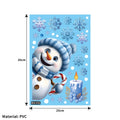 Christmas Window Stickers Winter Snowman Santa Claus Snowflake Elk Static OD