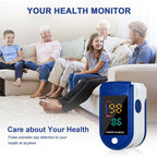 Fingertip Pulse Oximeter – Blood Oxygen Saturation (SpO2) & Heart Rate Monitor