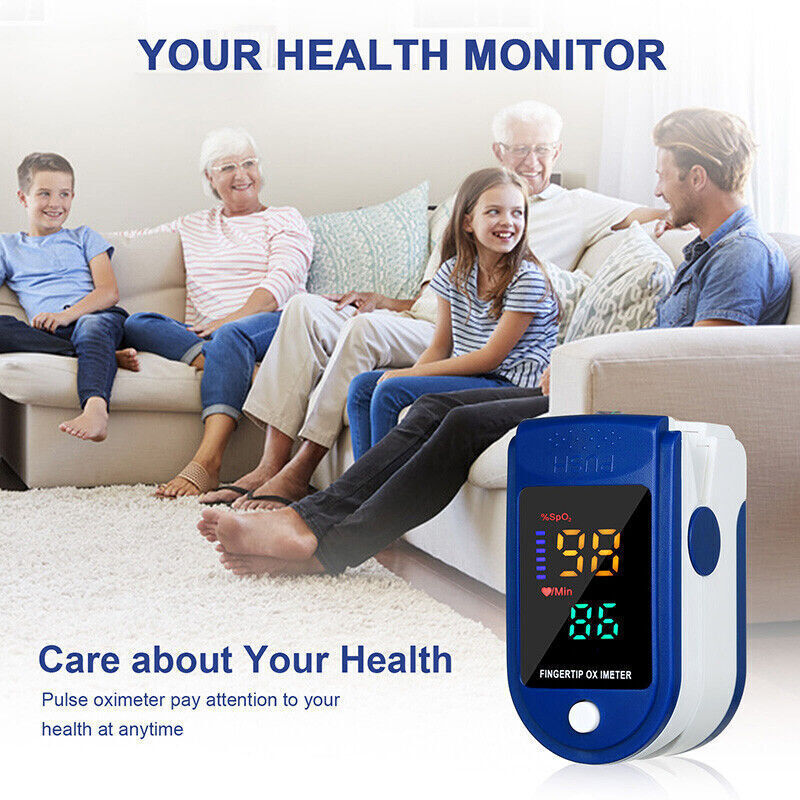 Fingertip Pulse Oximeter – Blood Oxygen Saturation (SpO2) & Heart Rate Monitor