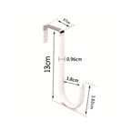 8PCS Adjustable Long Over The Door Hanger Front / Back Door Hook Organizer AU8PCS Adjustable Over The Door Hooks - Long Front and Back Door Hanger OrganiserS