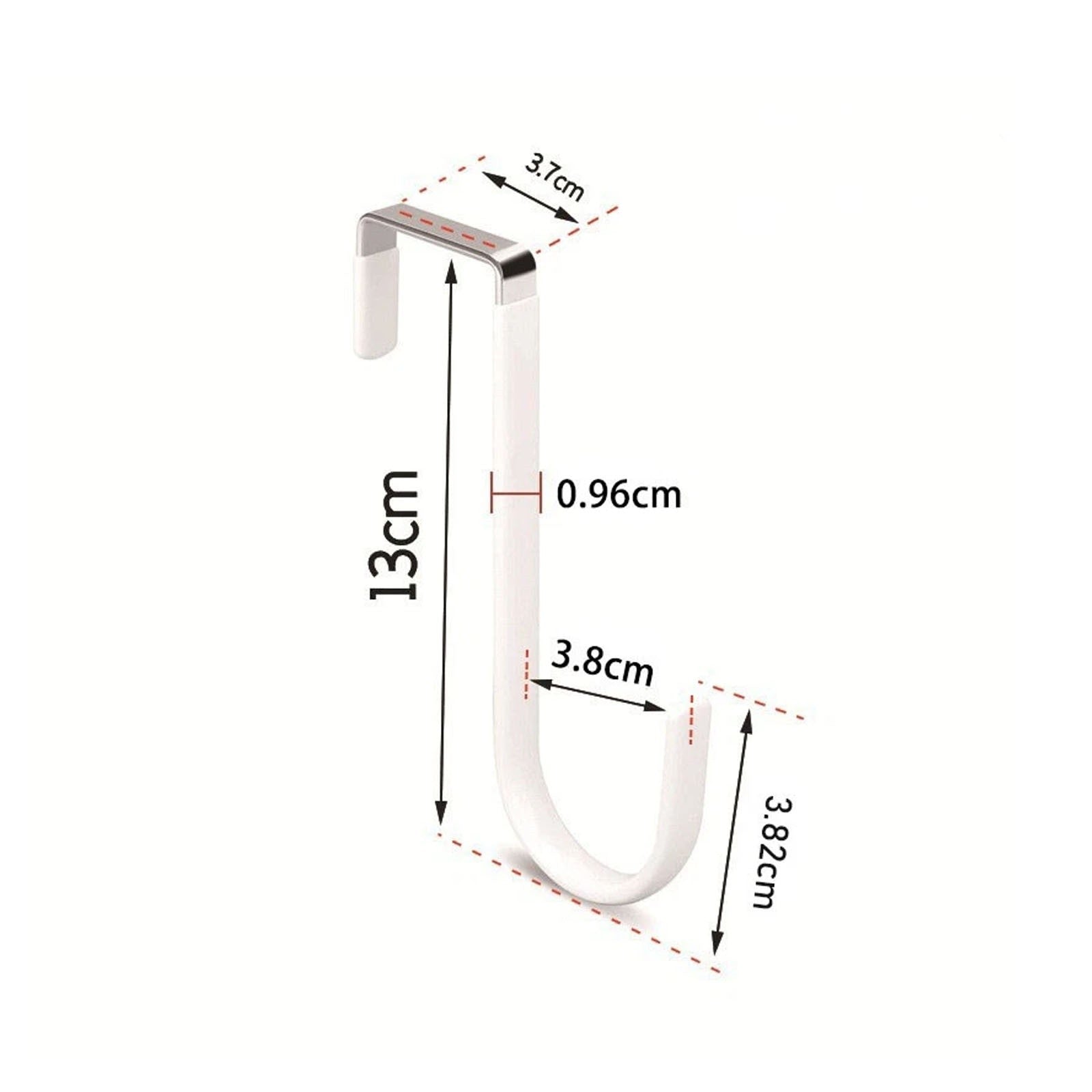 8PCS Adjustable Long Over The Door Hanger Front / Back Door Hook Organizer AU8PCS Adjustable Over The Door Hooks - Long Front and Back Door Hanger OrganiserS