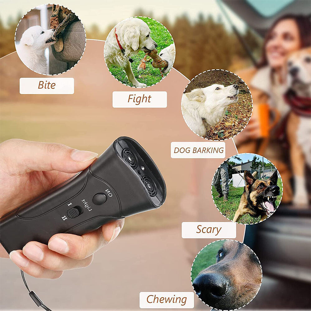 Ultrasonic Dog Bark Control Device Anti Bark Trainer Repeller Portable Training Tool