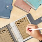 2 Sets Seed Storage Organizer with Kraft Paper Envelopes – Garden Seed Packet Binder and Storage Bags