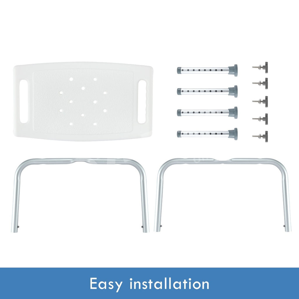 Adjustable Shower Chair Bath Seat with Armrests Bathroom Safety Bench