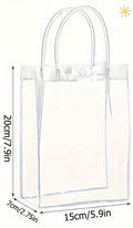 40pcs Clear PVC Gift Bags with Handles | Transparent Plastic Party Favor Bags (2 Sizes)