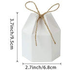 50PCS Kraft Paper Pillow Candy Gift Boxes with Rope Wedding Party Favour Bags