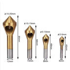 8PCS Chamfer Deburring Drill Bit Set - 90 Degree Countersink Bits for Metal and Rotary Tools
