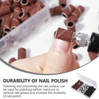 210pcs Nail Drill Sanding Bands Set | 80/120/180 Grit Nail File Bits with Storage Box