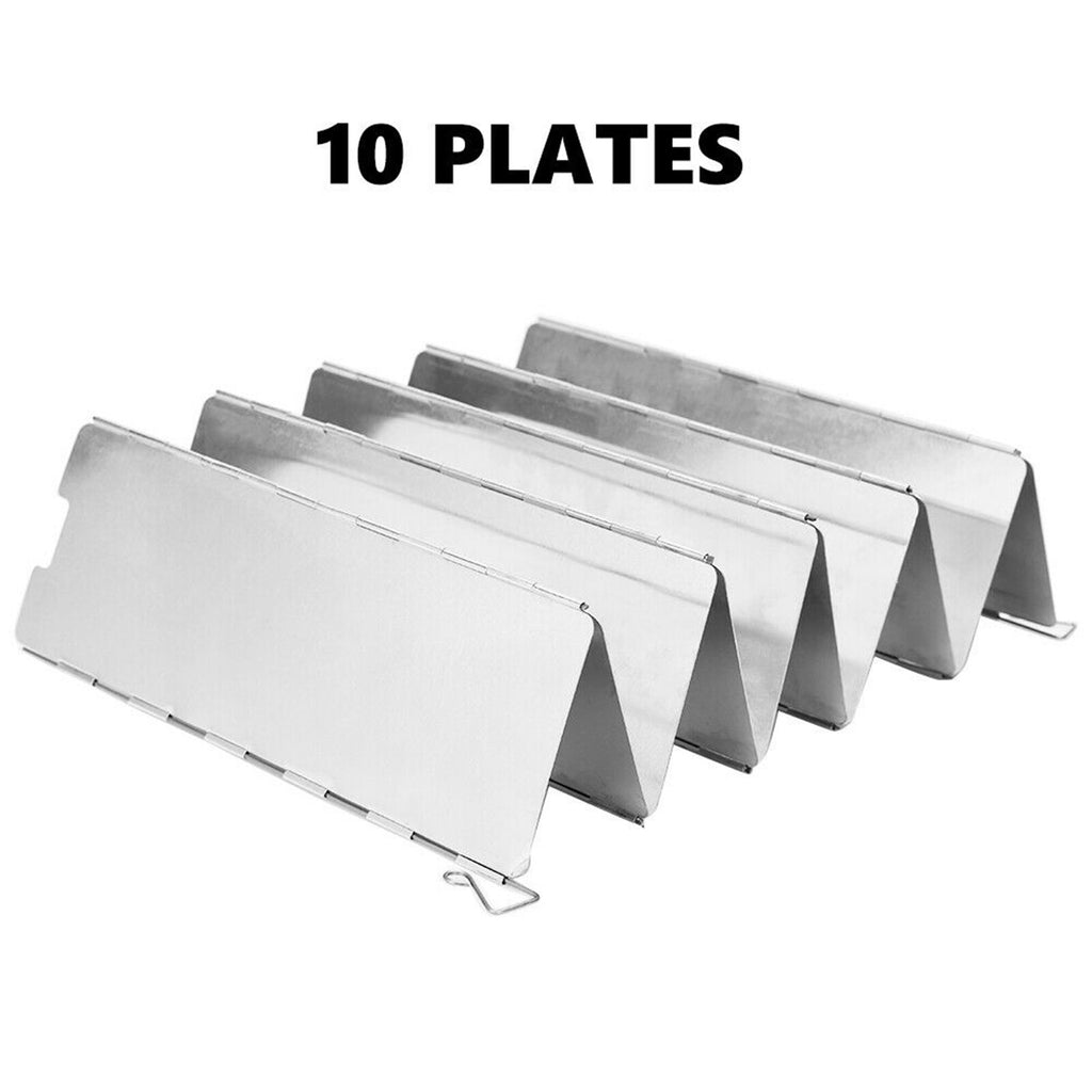 30 Plate Aluminum Alloy Camping Stove Wind Shield | Foldable BBQ Cooker Windscreen