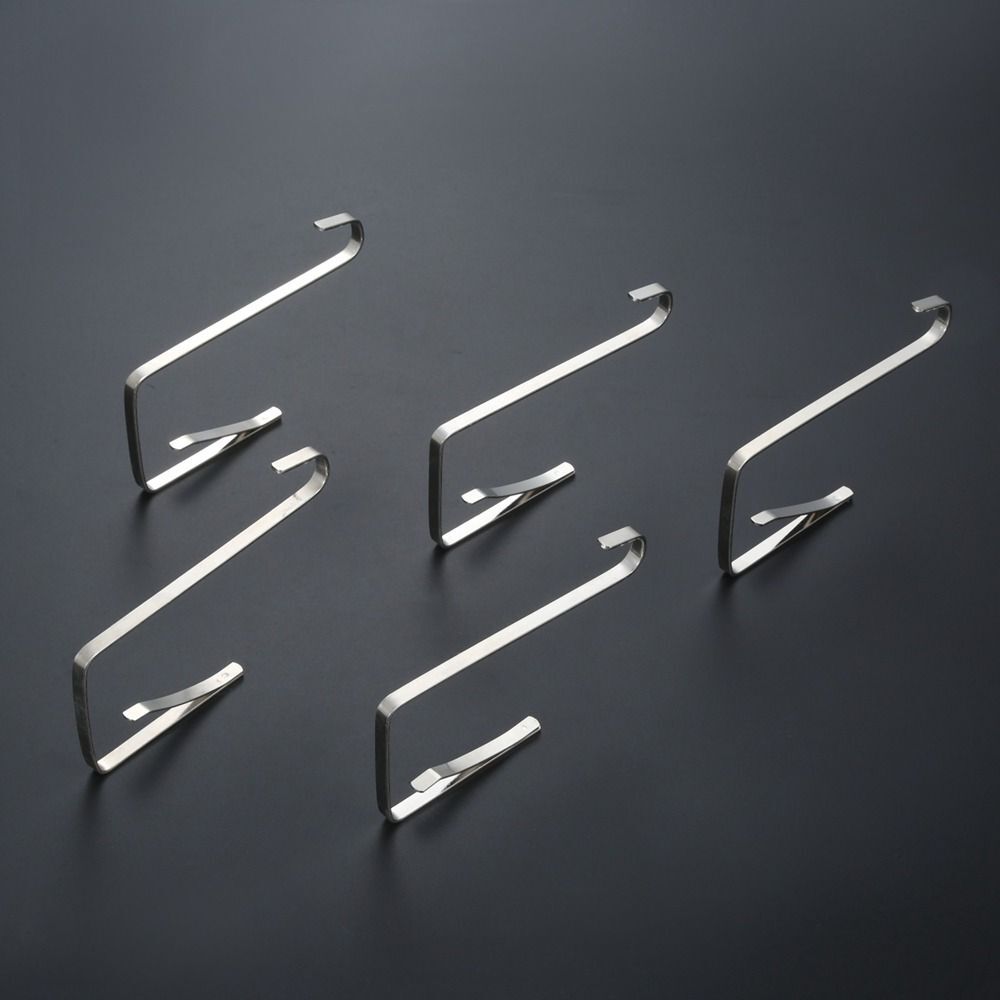 10pcs 5mm Stainless Steel Over The Door Hook Adjustable Door Hanger Rack Cloth