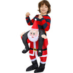 Riding Santa Inflatable Costume Suit Christmas Cosplay Party Decor Adult Kids OD