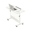 Adjustable Foldable Table with Wheels Mobile Laptop Desk Bedside Rolling Table Space Saving