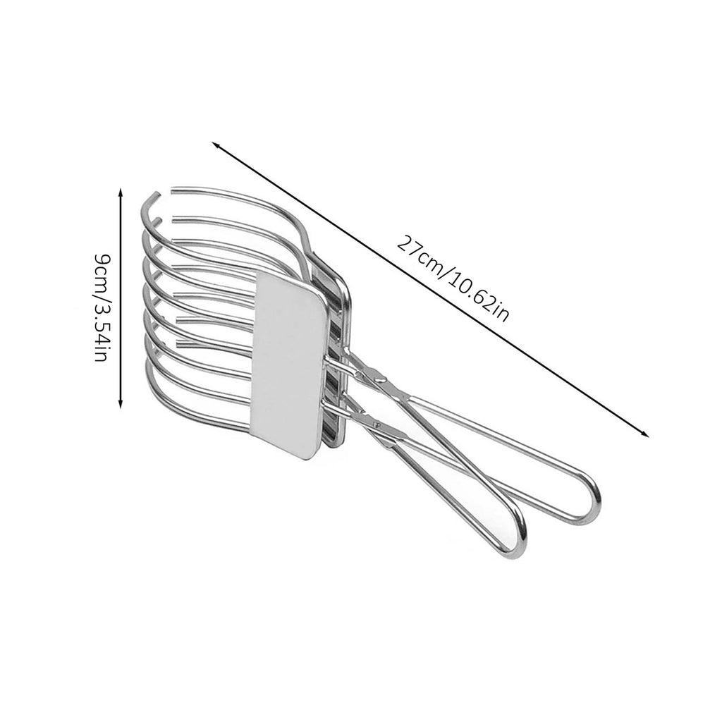 Stainless Steel Meat Slicing Tongs | Roast Beef Bread Onion Tomato Cutting Holder