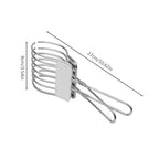 Stainless Steel Meat Slicing Tongs | Roast Beef Bread Onion Tomato Cutting Holder