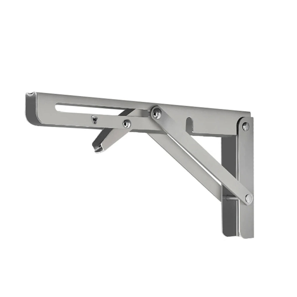 2 Pack Stainless Steel Folding Shelf Brackets – Heavy Duty Wall Mount Table and Bench Support 250mm