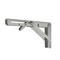 2 Pack Stainless Steel Folding Shelf Brackets – Heavy Duty Wall Mount Table and Bench Support 250mm